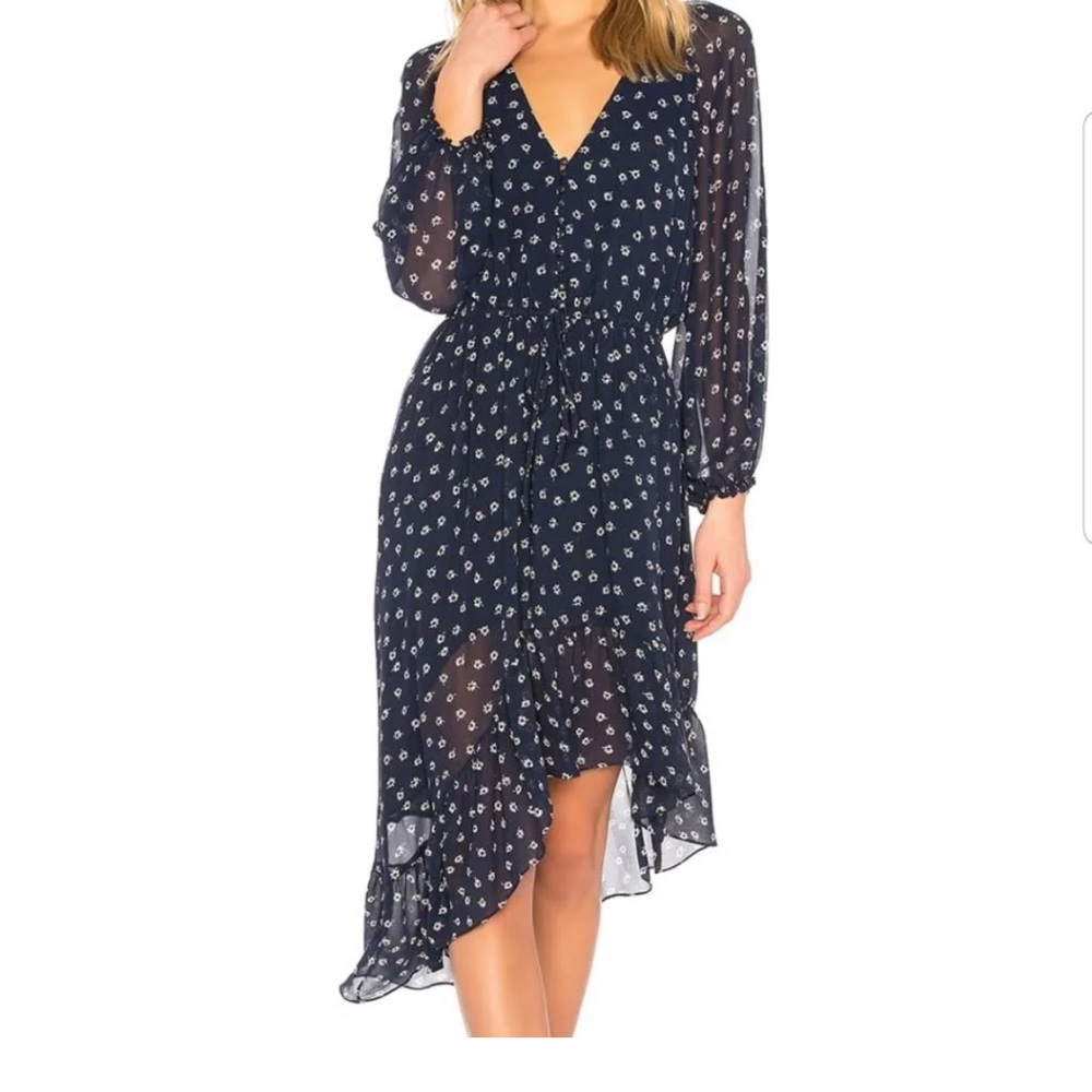 Joie Navy and White Floral Dress Size XS